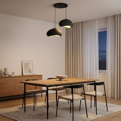 Brilagi - Kabel-Pendelleuchte WABI SABI 2xE27/40W/230V Ø 60 cm schwarz