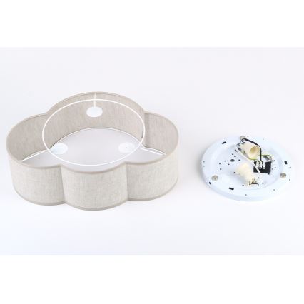 Brilagi - Kinder-Deckenleuchte NIMBUS MINI LINEN 2xE27/15W/230V 31x43 cm beige