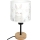 Brilagi - Kinder-Tischlampe BOBO WOOD 1xE27/25W/230V Eiche/schwarz/weiß/Häschen