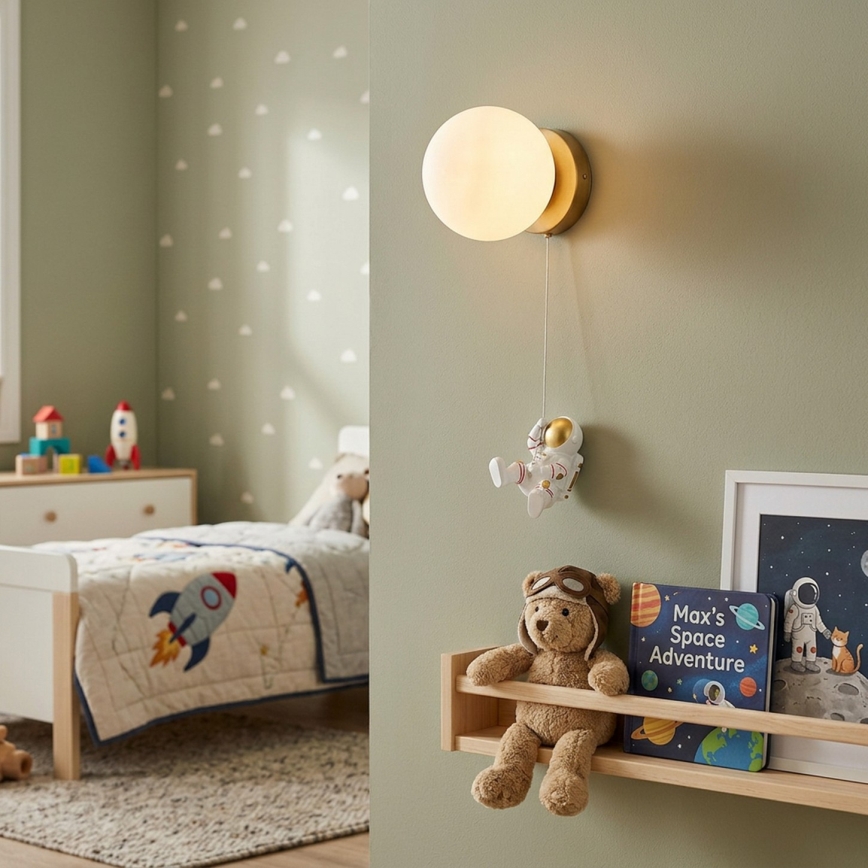Brilagi - Kinder-Wandleuchte ASTRO 1xE14/15W/230V weiß
