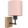 Brilagi - Kinder-Wandleuchte BOBO WOOD 1xE27/25W/230V Eiche/Schwarz/Rosa