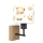 Brilagi - Kinder-Wandleuchte BOBO WOOD 1xE27/25W/230V Eiche/Schwarz/Weiß/Teddybären