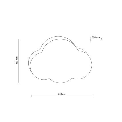 Brilagi - Kinderzimmer-Deckenleuchte NIMBUS 4xE27/15W/230V weiß