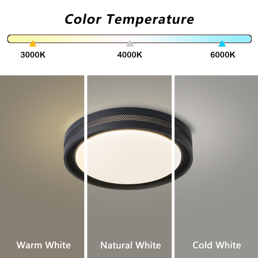 Brilagi - LED-dimmbare Deckenleuchte KREON LED/54W/230V 3000-6000K weiß Ø 38 cm + Fernbedienung
