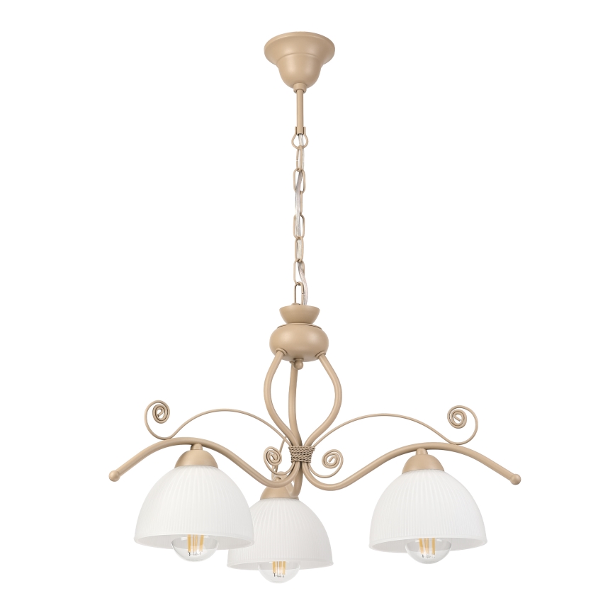 Brilagi - Kronleuchter an Kette ANTICO MODERN 3xE27/60W/230V beige
