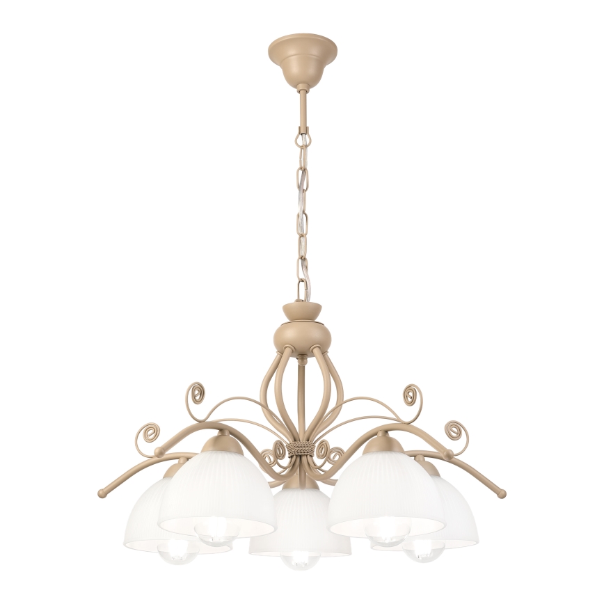 Brilagi - Kronleuchter an Kette ANTICO MODERN 5xE27/60W/230V beige