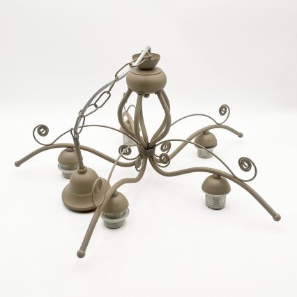 Brilagi - Kronleuchter an Kette ANTICO MODERN 5xE27/60W/230V beige