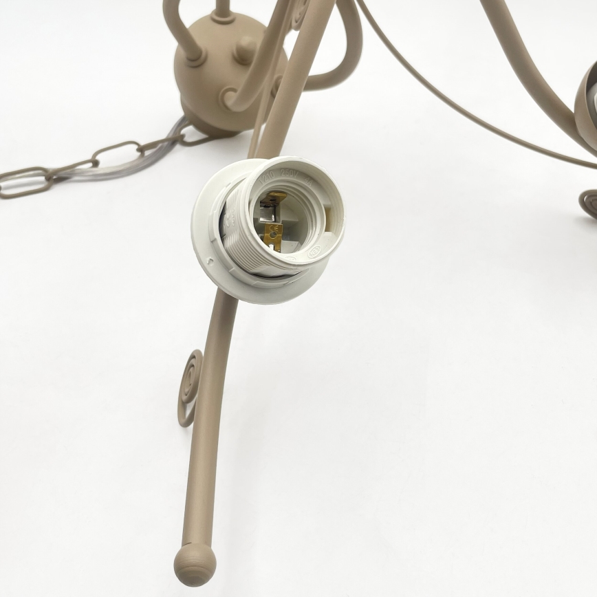 Brilagi - Kronleuchter an Kette ANTICO MODERN 5xE27/60W/230V beige