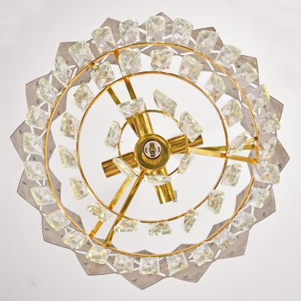 Brilagi - Kronleuchter an Kette CRISTAL 5xE14/40W/230V Ø 38 cm gold/schwarz