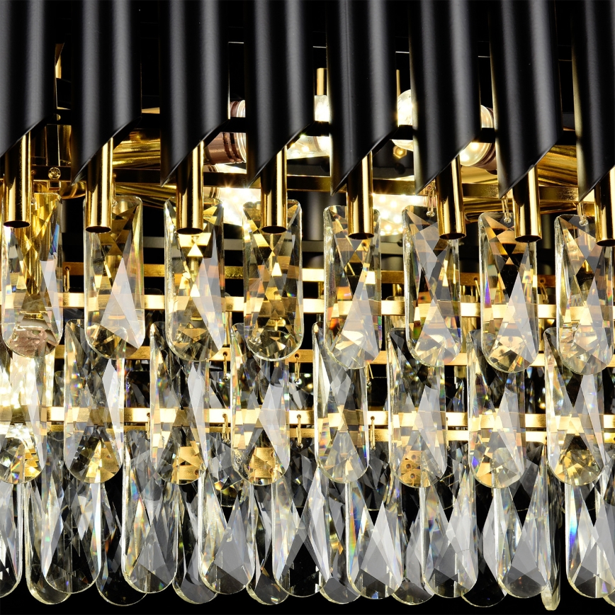 Brilagi - Kronleuchter an Kette ECLIPSE 10xE14/10W/230V 78x28 cm schwarz/gold