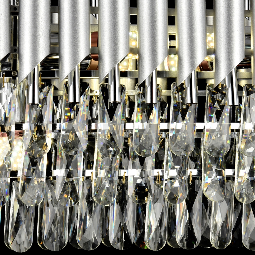 Brilagi - Kronleuchter an Kette ECLIPSE 10xE14/10W/230V 78x28 cm silber