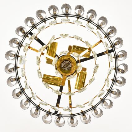 Brilagi - Kronleuchter an Kette ECLIPSE 5xE14/10W/230V Ø 38 cm Schwarz/Gold