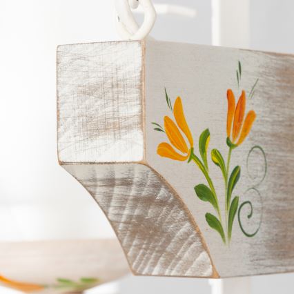 Brilagi - Kronleuchter an Kette QUEEN 2xE14/40W/230V Buche/cremefarben