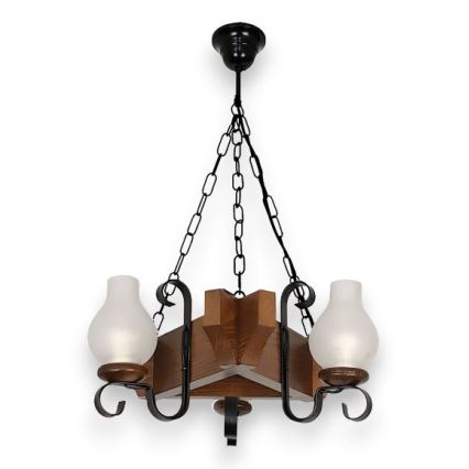 Brilagi - Kronleuchter an Kette QUEEN 3xE14/40W/230V Buche/Walnuss