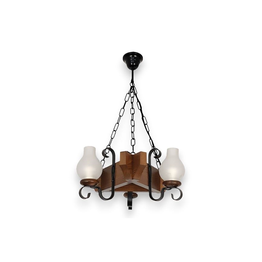 Brilagi - Kronleuchter an Kette QUEEN 3xE14/40W/230V Buche/Walnuss