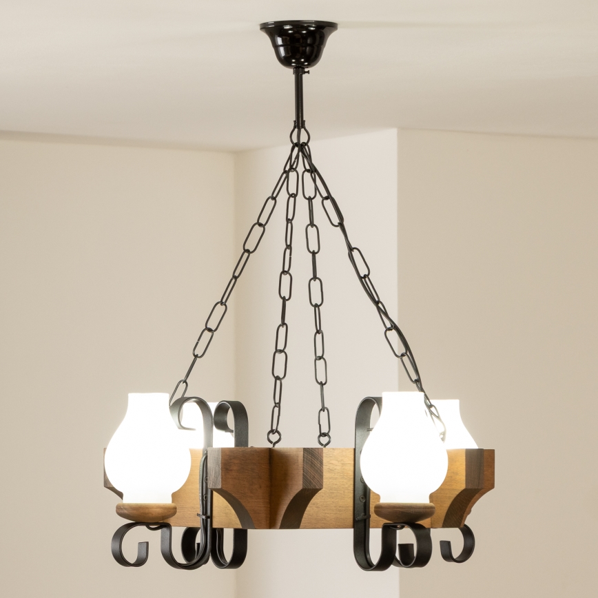 Brilagi - Kronleuchter an Kette QUEEN 4xE14/40W/230V Buche