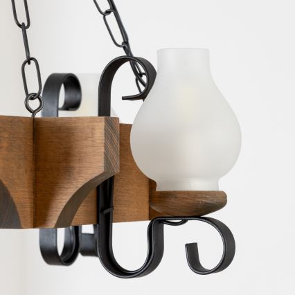 Brilagi - Kronleuchter an Kette QUEEN 4xE14/40W/230V Buche