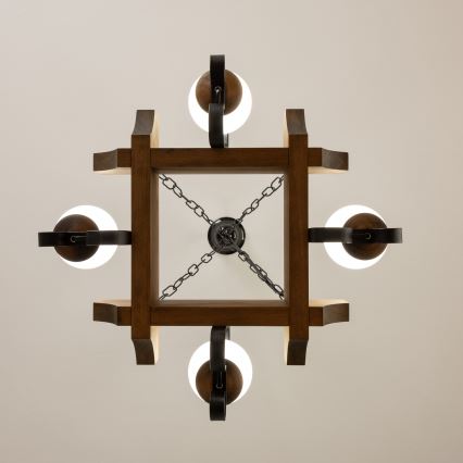 Brilagi - Kronleuchter an Kette QUEEN 4xE14/40W/230V Buche