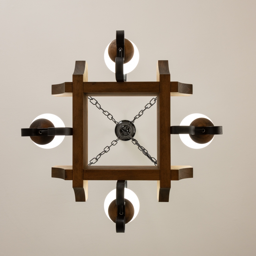 Brilagi - Kronleuchter an Kette QUEEN 4xE14/40W/230V Buche