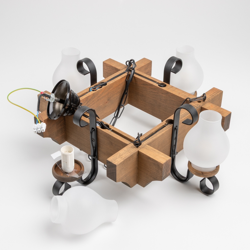 Brilagi - Kronleuchter an Kette QUEEN 4xE14/40W/230V Buche