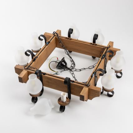 Brilagi - Kronleuchter an Kette QUEEN 8xE14/40W/230V Buche