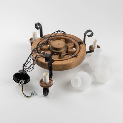 Brilagi - Kronleuchter an Kette ROATA 3xE14/40W/230V Buche