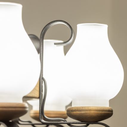 Brilagi - Kronleuchter an Kette ROATA 8xE14/40W/230V Ø 70 cm Buche