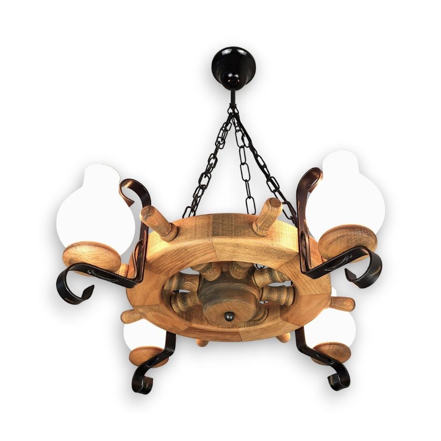 Brilagi - Kronleuchter an Kette TIMONA 4xE14/40W/230V Buche