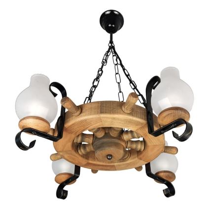 Brilagi - Kronleuchter an Kette TIMONA 4xE14/40W/230V Buche