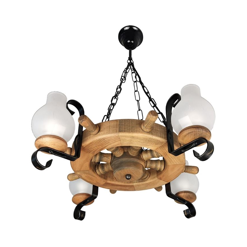 Brilagi - Kronleuchter an Kette TIMONA 4xE14/40W/230V Buche