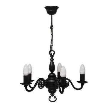 Brilagi - Kronleuchter IMPERO mit Kette 5xE14/60W/230V schwarz