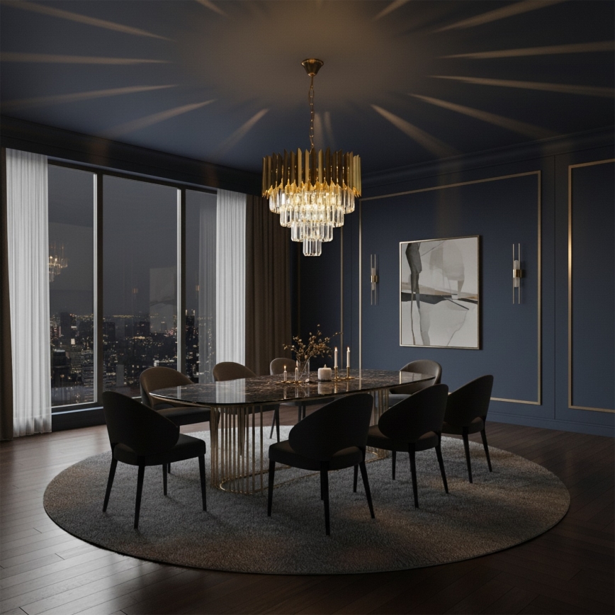 Brilagi - Kronleuchter mit Kette CRISTAL 5xE14/40W/230V Ø 45 cm