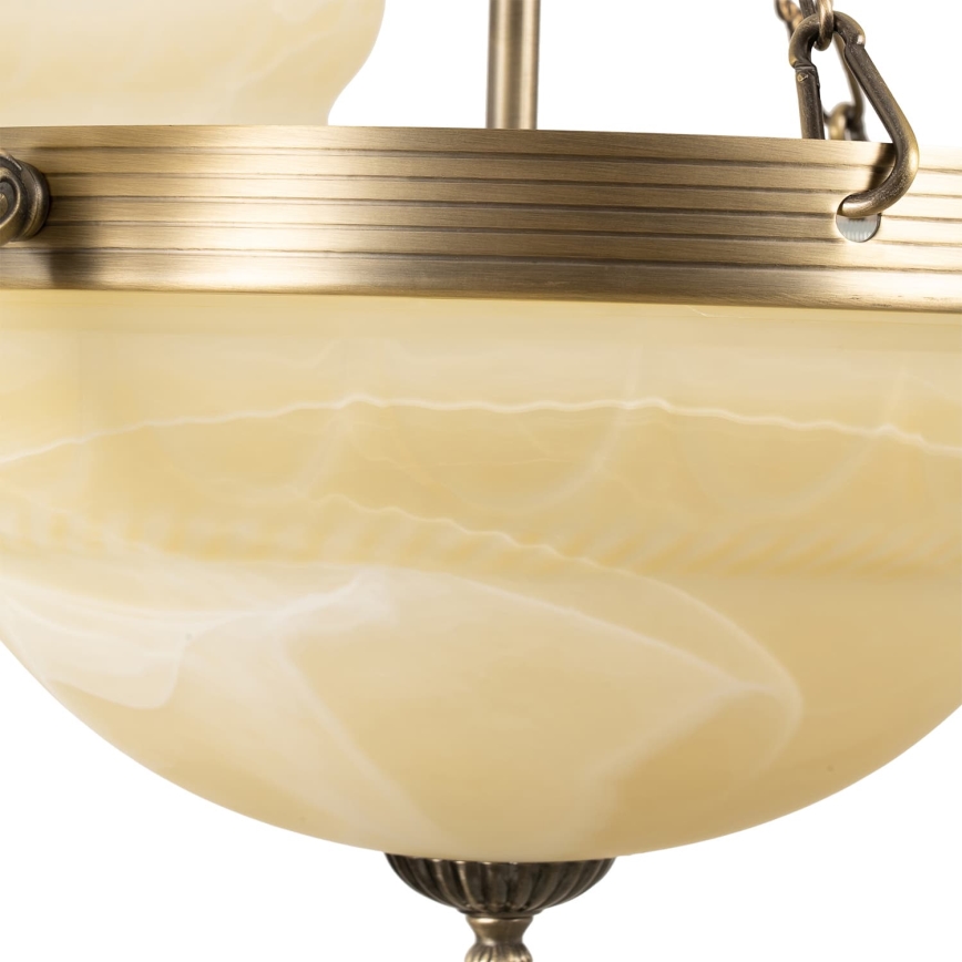 BRILAGI - Kronleuchter mit Kette DAHLIA, 6×E27/40W/230V, Ø 74 cm, Messing