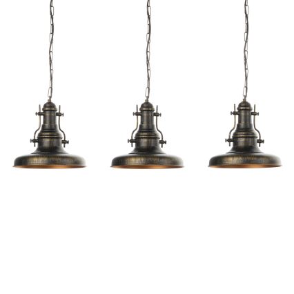 Brilagi - Kronleuchter mit Kette PYRONIC 3xE27/40W/230V Bronze/Patina