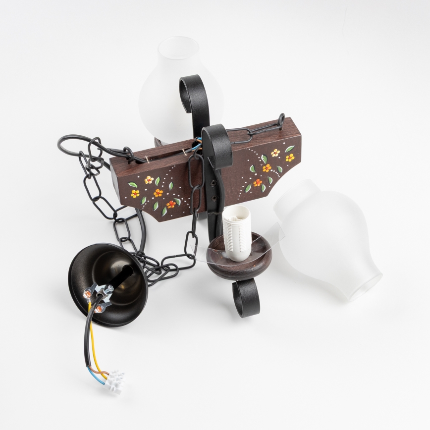 Brilagi - Kronleuchter mit Kette QUEEN 2xE14/40W/230V Buche/Wenge