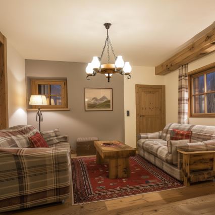 Brilagi - Kronleuchter mit Kette ROATA, 5xE14/40W/230V, Ø 50 cm, Buche