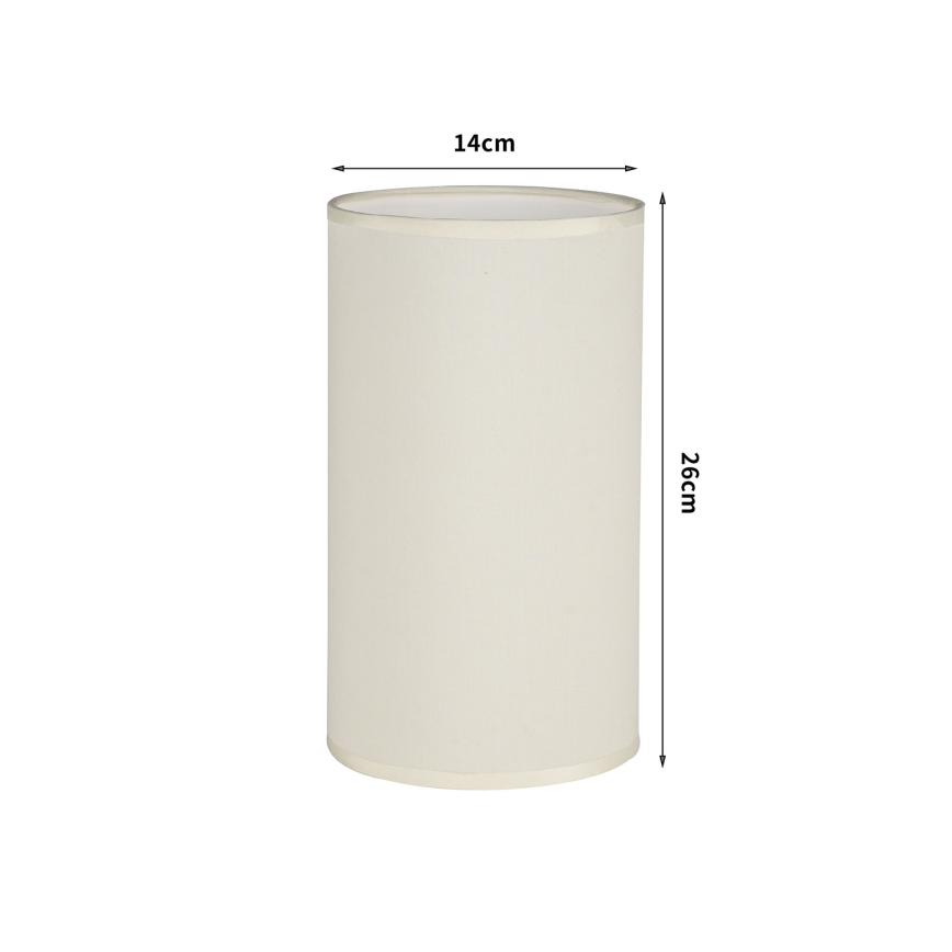 Brilagi - Lampenschirm für Tischlampe TABLON E27, Ø 14 cm, cremefarben
