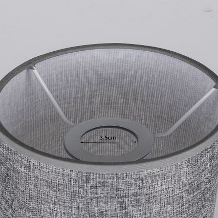 Brilagi - Lampenschirm für Tischlampe TABLON E27, Ø 14 cm, grau