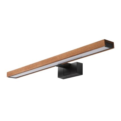 Brilagi - LED Badezimmer-Spiegelbeleuchtung 3-in-1 WOODY MIRROR LED/12W/230V 60 cm IP44 schwarz/Eiche Kirsche