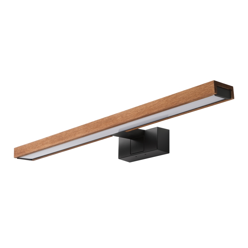Brilagi - LED Badezimmer-Spiegelbeleuchtung 3-in-1 WOODY MIRROR LED/12W/230V 60 cm IP44 schwarz/Eiche Kirsche