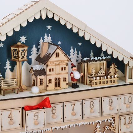 Brilagi - LED-Adventskalender LED/2xAA Kiefer