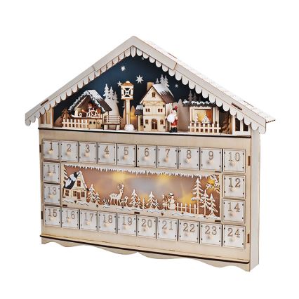 Brilagi - LED-Adventskalender LED/2xAA Kiefer