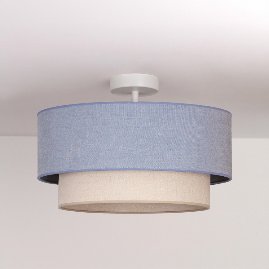 Brilagi - LED-Anbau-Deckenleuchte BOHO ECO 1xE27/10W/230V Ø 40 cm blau/creme