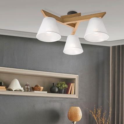 Brilagi - LED  Anbauleuchte ANTHONY 3xE14/40W/230V Eiche/weiß