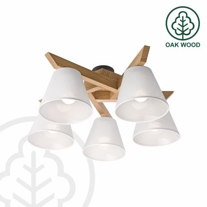 Brilagi - LED  Anbauleuchte ANTHONY 5xE14/40W/230V Eiche/weiß