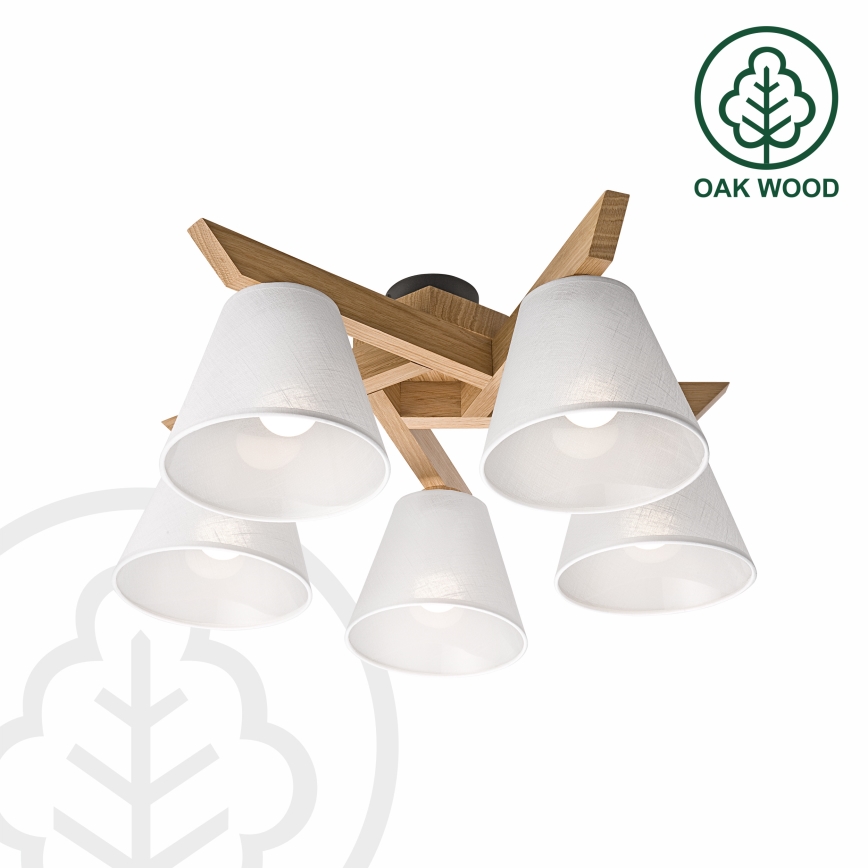 Brilagi - LED  Anbauleuchte ANTHONY 5xE14/40W/230V Eiche/weiß