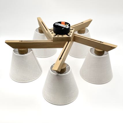 Brilagi - LED  Anbauleuchte ANTHONY 5xE14/40W/230V Eiche/weiß