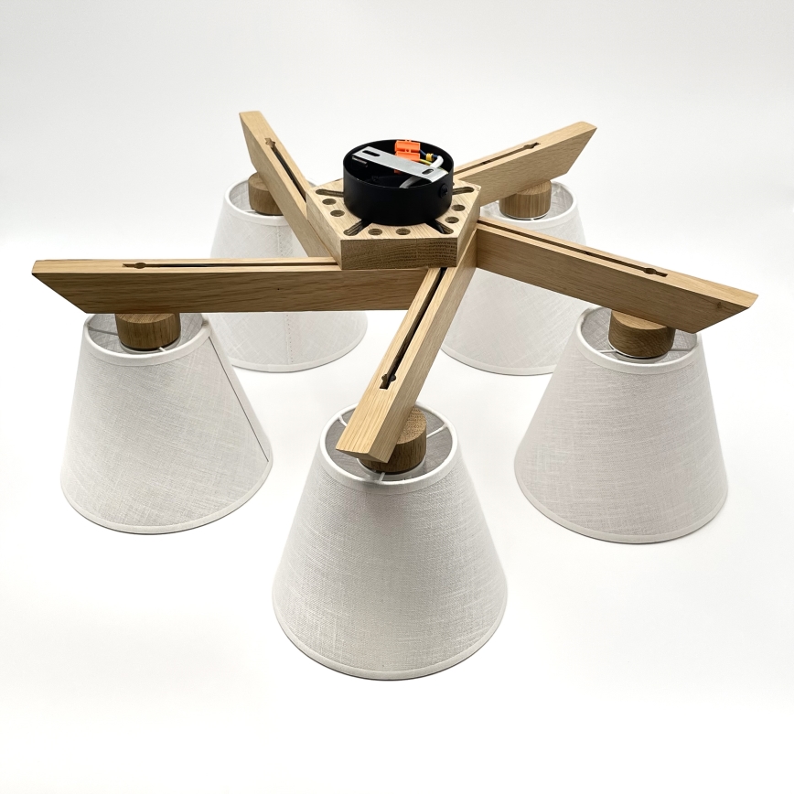 Brilagi - LED  Anbauleuchte ANTHONY 5xE14/40W/230V Eiche/weiß