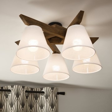 Brilagi - LED  Anbauleuchte ANTHONY 5xE14/40W/230V Eiche/weiß