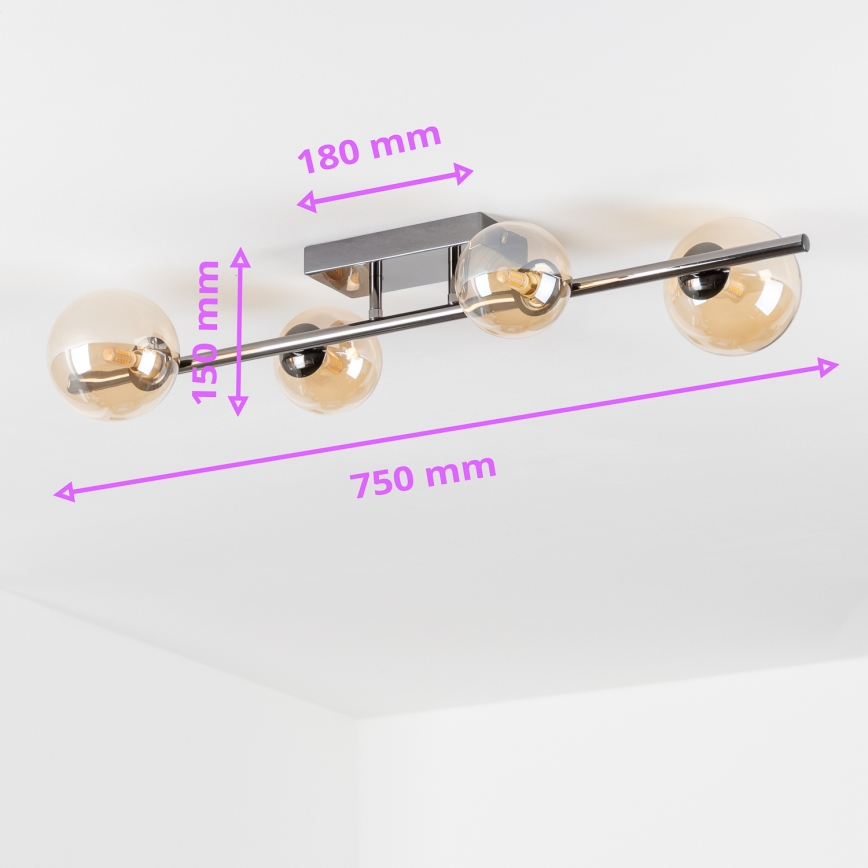 Brilagi - LED-Anbauleuchte MILLA 4xG9/3W/230V glänzendes Chrom/golden